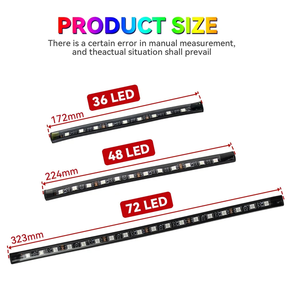 EZ Glow Car Ambient Lights – 36/48/72 LED Footwell Kit with USB and Music App Control