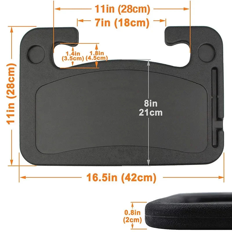 EZ Car Table Tray – Laptop, Food, Drink Holder